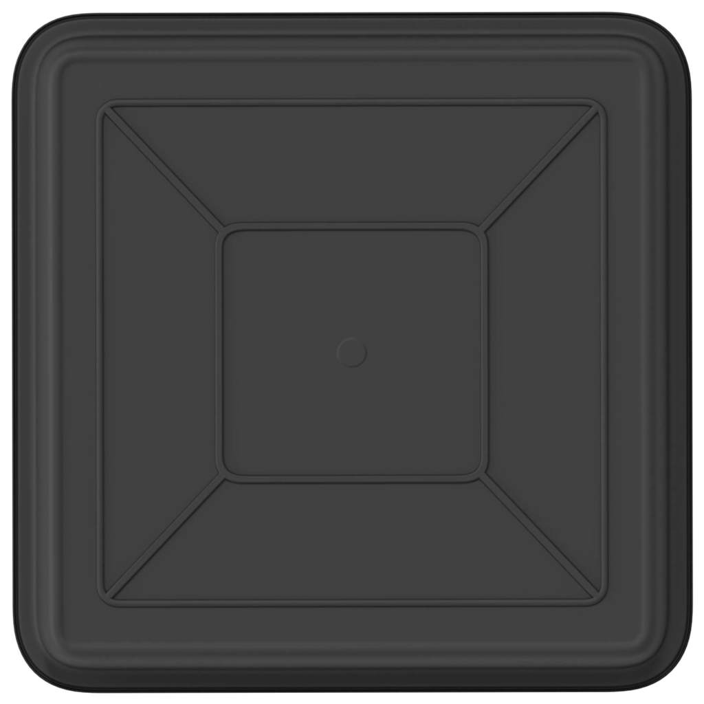 Kvadratinis gėlių padėklas 24 pcs Juoda 18 x 18 x 2 cm