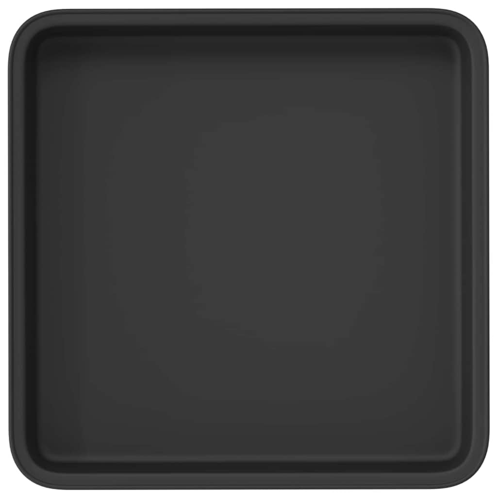 Kvadratinis gėlių padėklas 24 pcs Juoda 18 x 18 x 2 cm