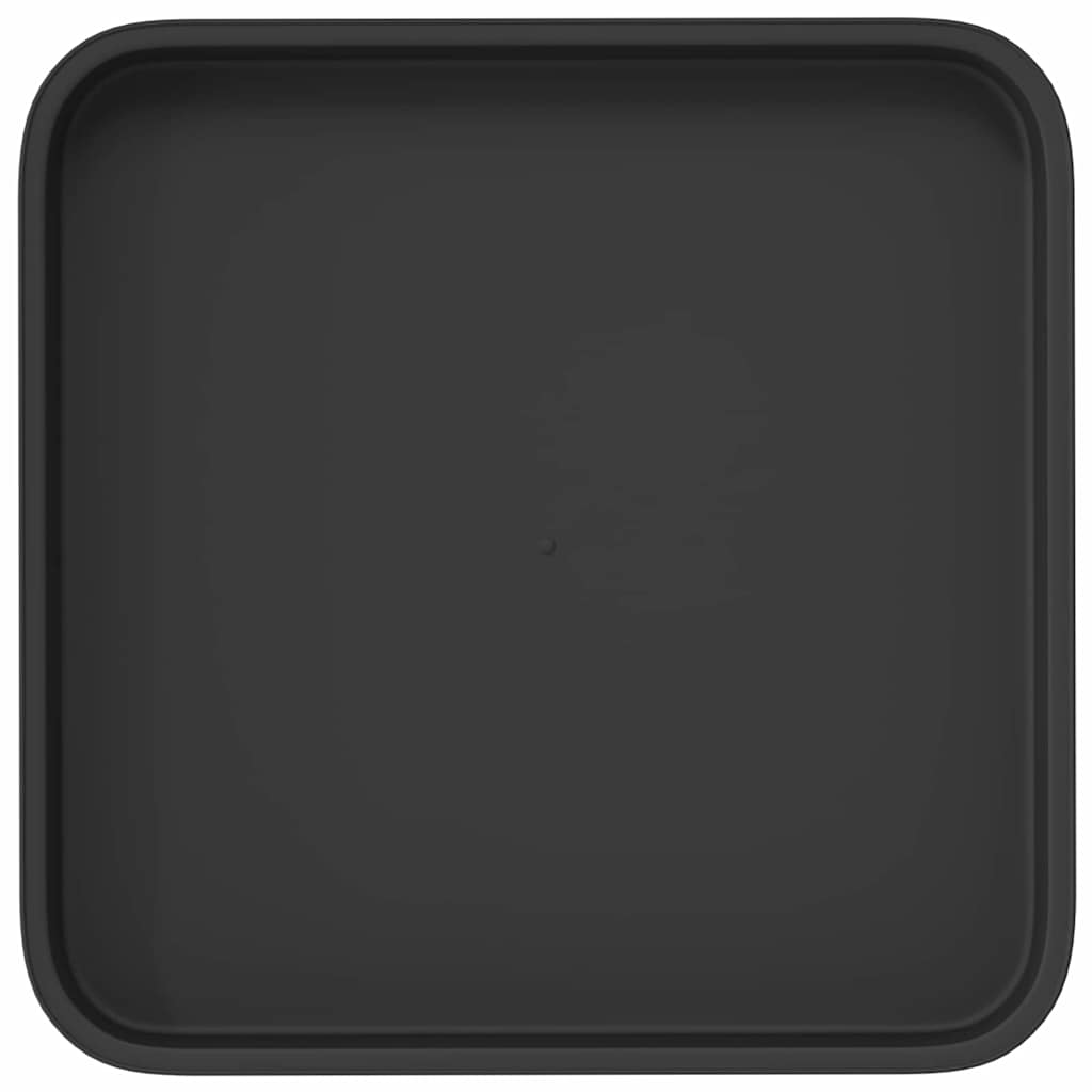Kvadratinis gėlių padėklas 24 pcs Juoda 21 x 21 x 2 cm