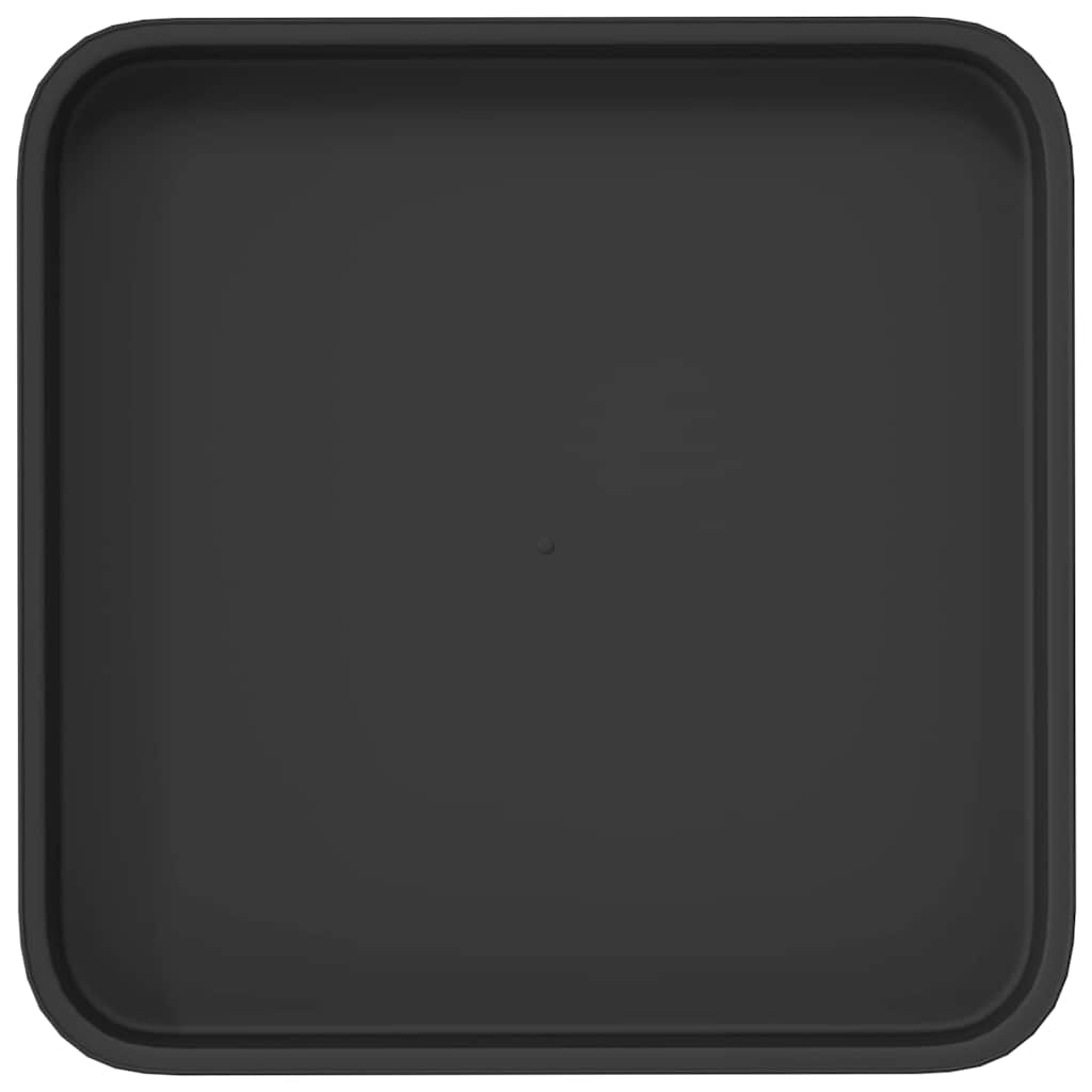 Kvadratinis gėlių padėklas 24 pcs Juoda 25,5 x 25,5 x 2,5 cm
