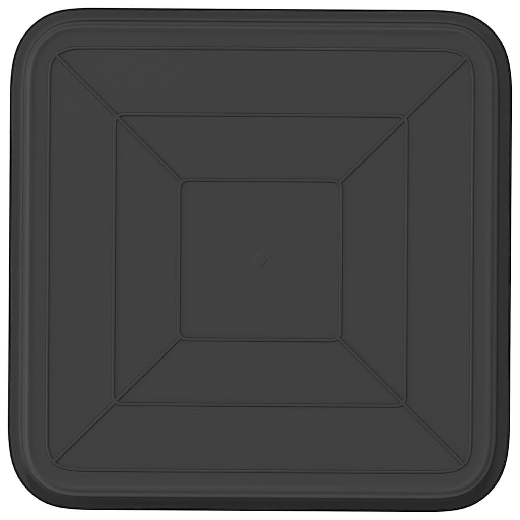 Kvadratinis gėlių padėklas 24 pcs Juoda 32 x 32 x 2,5 cm