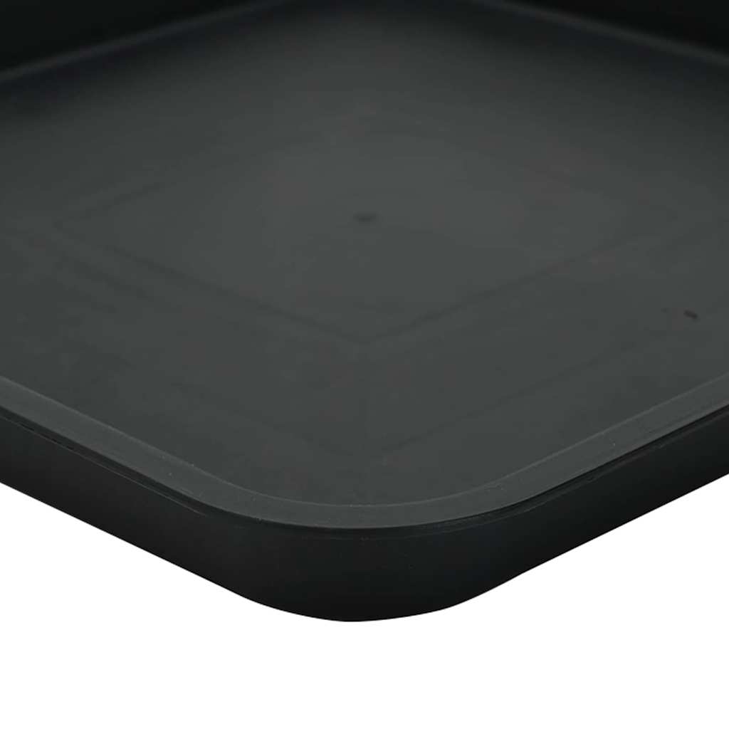 Kvadratinis gėlių padėklas 24 pcs Juoda 36 x 36 x 2.5 cm