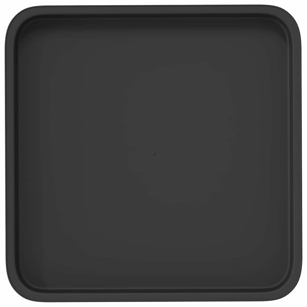 Kvadratinis gėlių padėklas 24 pcs Juoda 36 x 36 x 2.5 cm