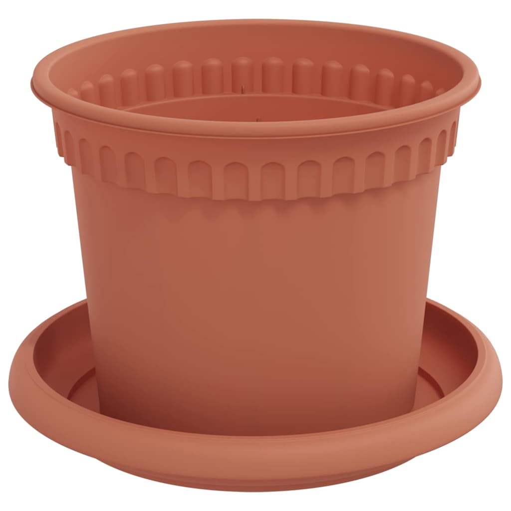 Augalų vazonai 6 pcs Raudona plyta Ø 12,5 x 10 cm Plastmasė
