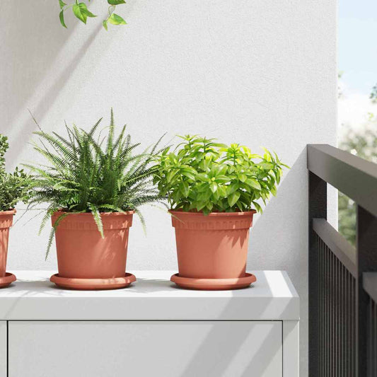 Augalų vazonai 6 pcs Raudona plyta Ø 15 x 12 cm Plastmasė