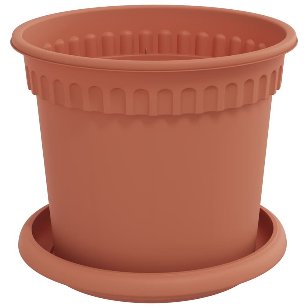 Augalų vazonai 6 pcs Raudona plyta Ø 15 x 12 cm Plastmasė