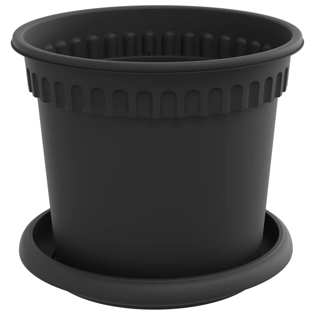 Augalų vazonai 6 pcs Juoda Ø 15 x 12 cm Plastmasė