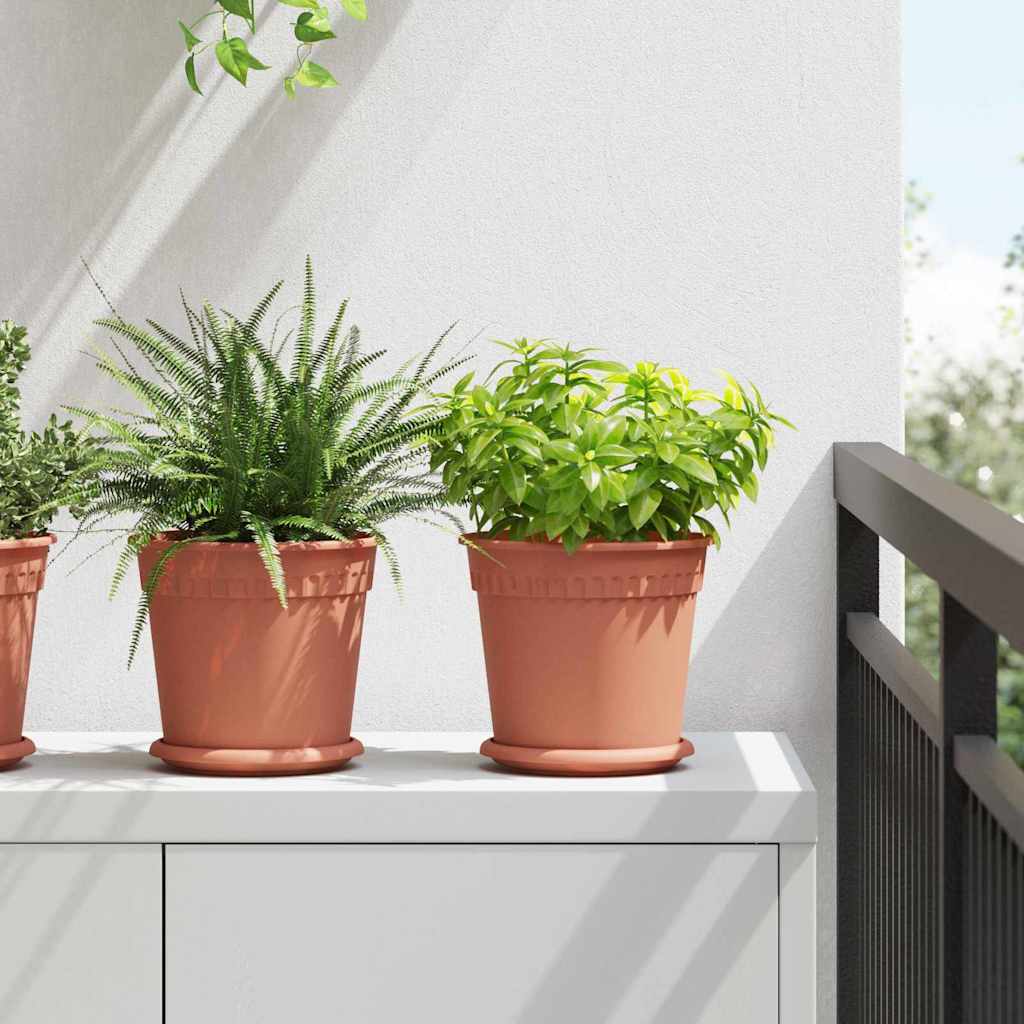 Augalų vazonai 24 pcs Raudona plyta Ø 19 x 16 cm Plastmasė