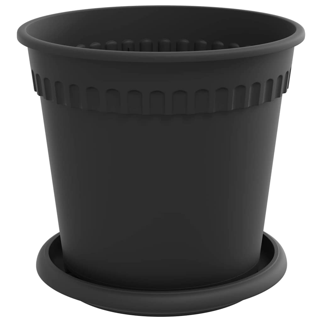 Augalų vazonai 24 pcs Juoda Ø 17 x 14 cm Plastmasė