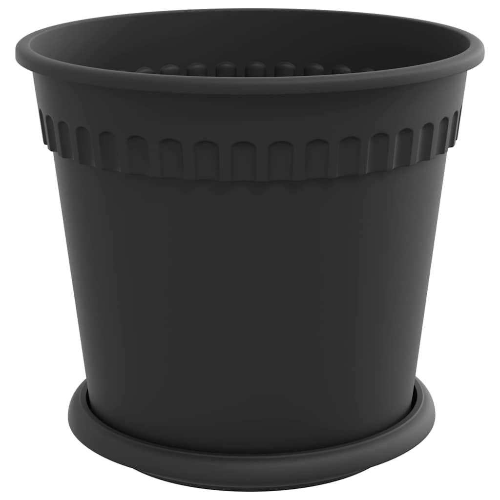 Augalų vazonai 24 pcs Juoda Ø 19 x 16 cm Plastmasė