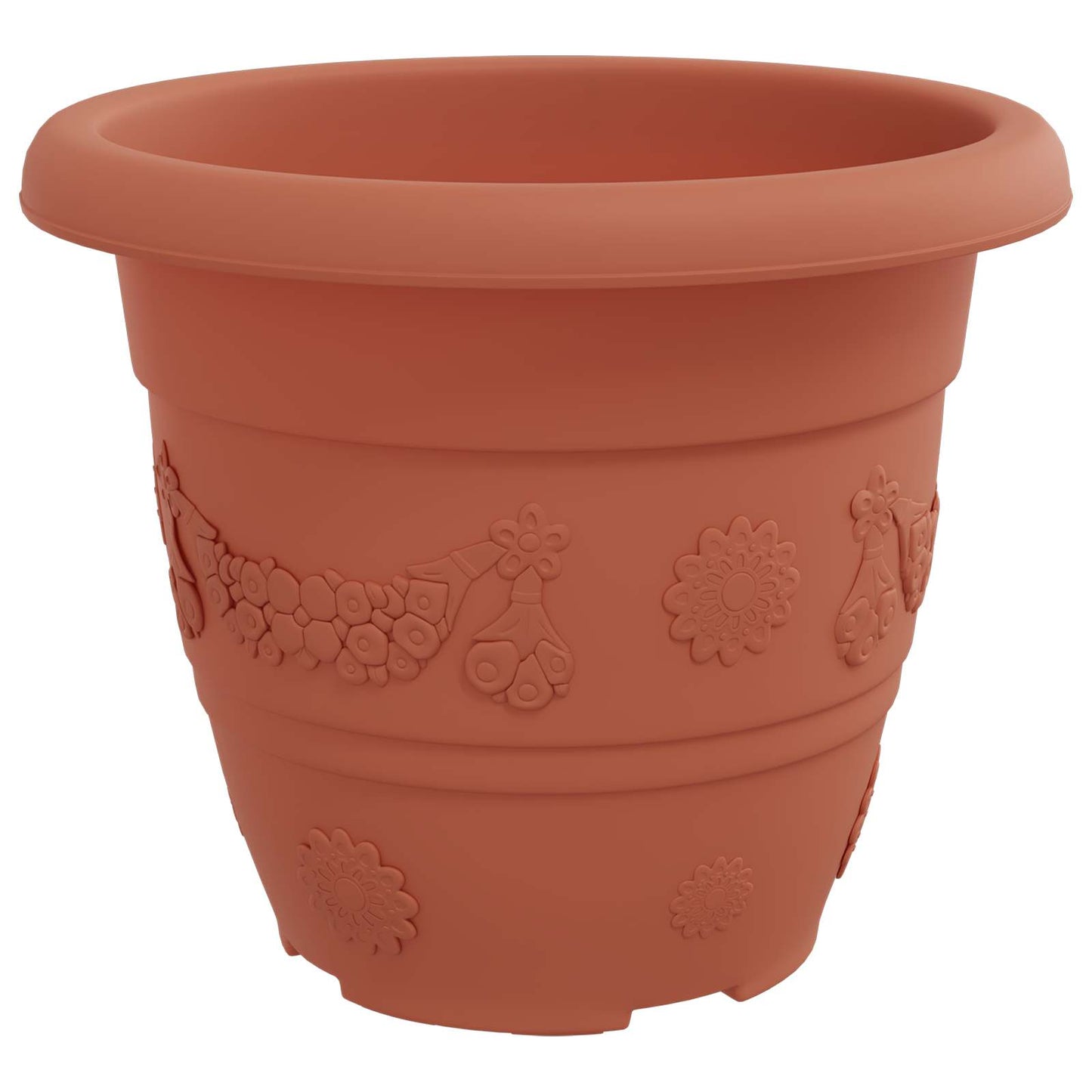 Augalų vazonai 6 pcs Raudona plyta Ø 26 x 21.5 cm Plastmasė