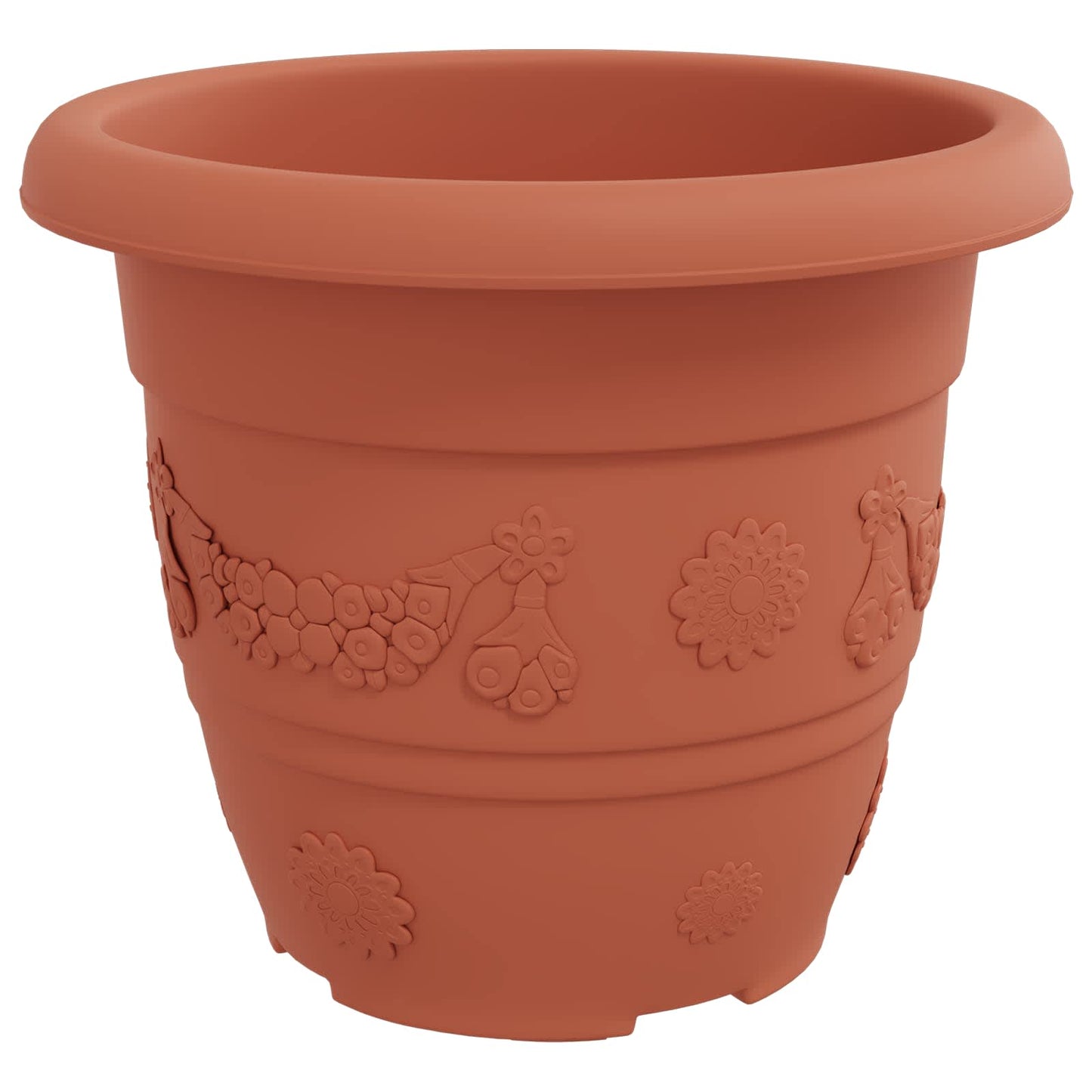 Augalų vazonai 6 pcs Raudona plyta Ø 26 x 21.5 cm Plastmasė