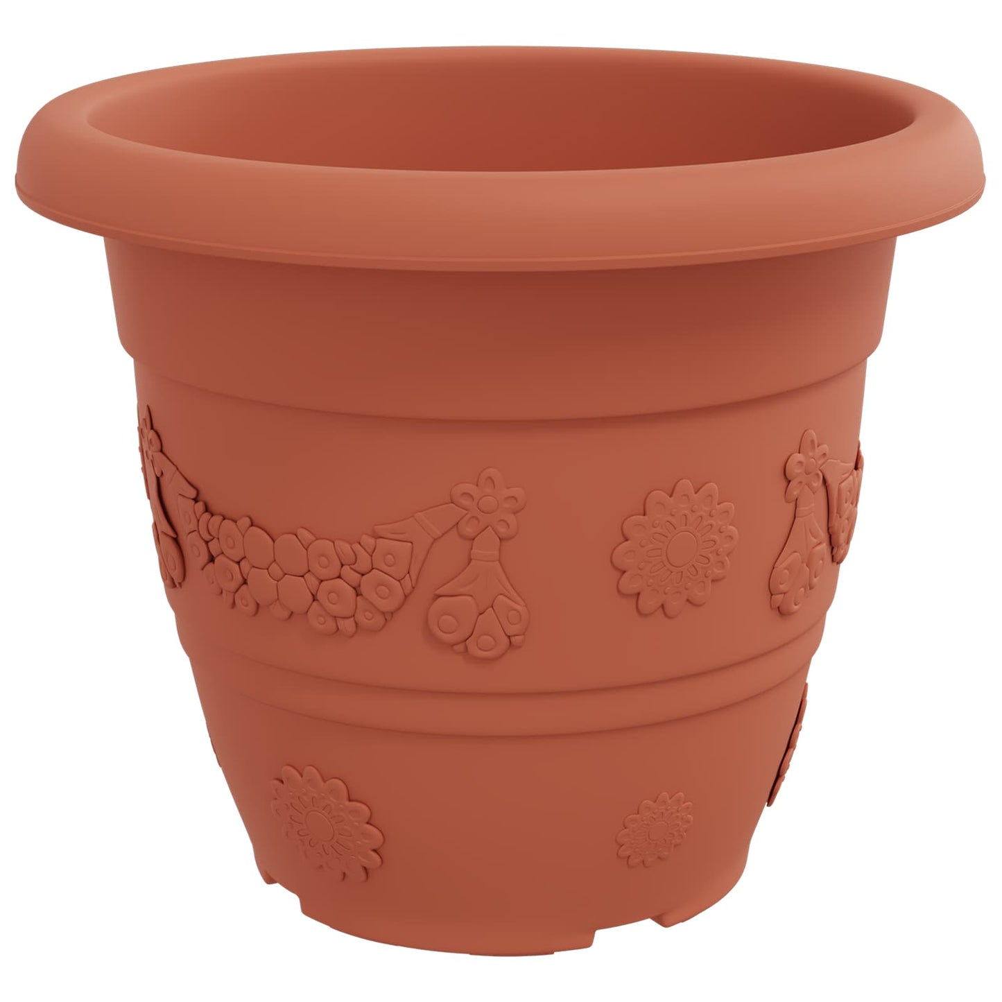 Augalų vazonai 6 pcs Raudona plyta Ø 26 x 21.5 cm Plastmasė