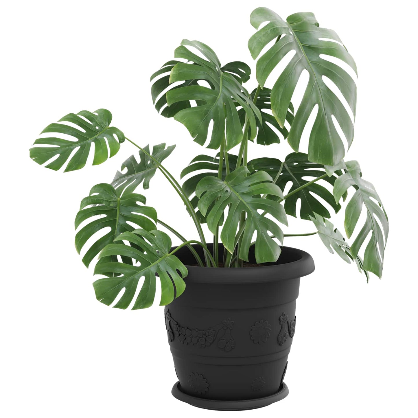 Augalų vazonai 24 pcs Juoda Ø 26 x 21.5 cm Plastmasė