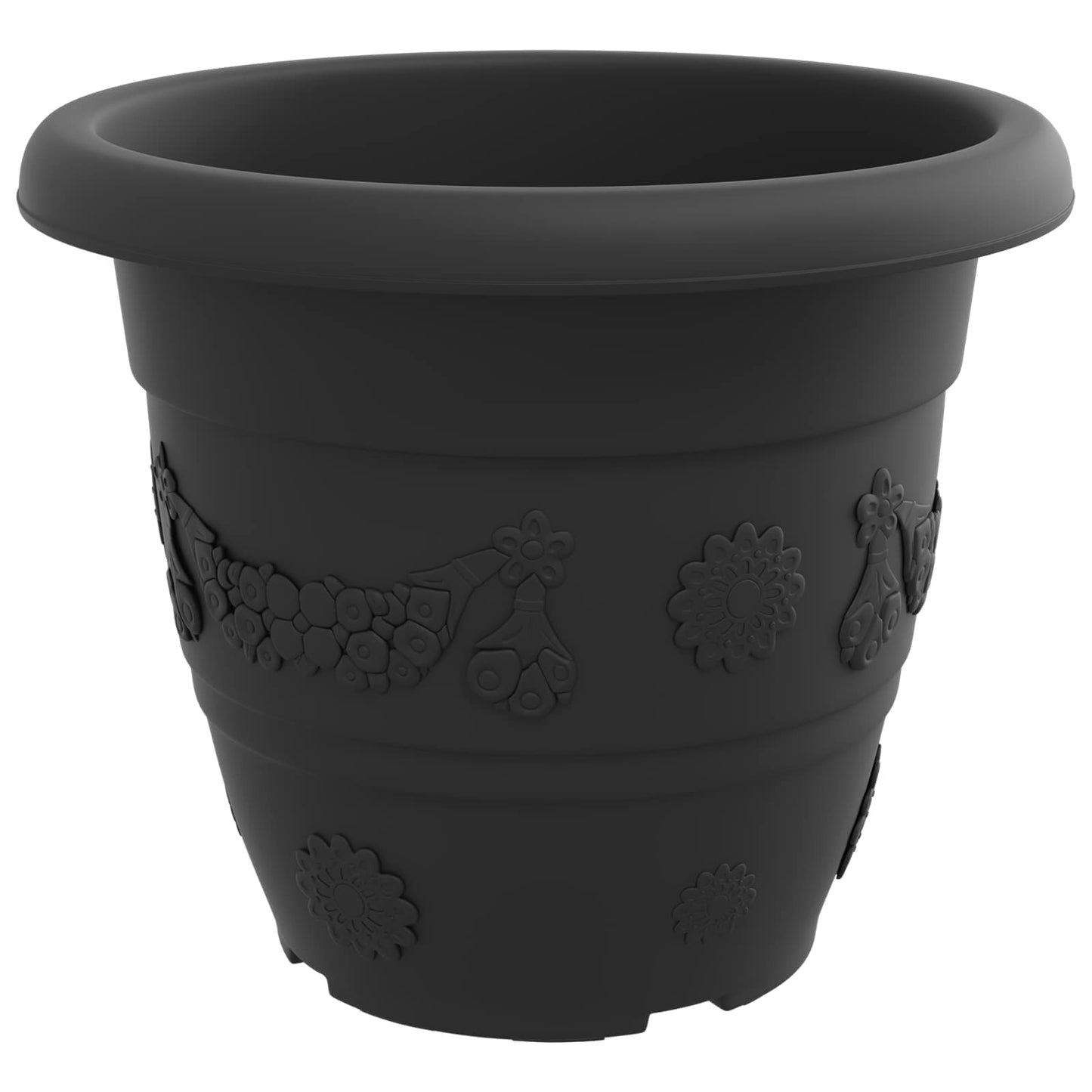 Augalų vazonai 24 pcs Juoda Ø 39 x 32 cm Plastmasė