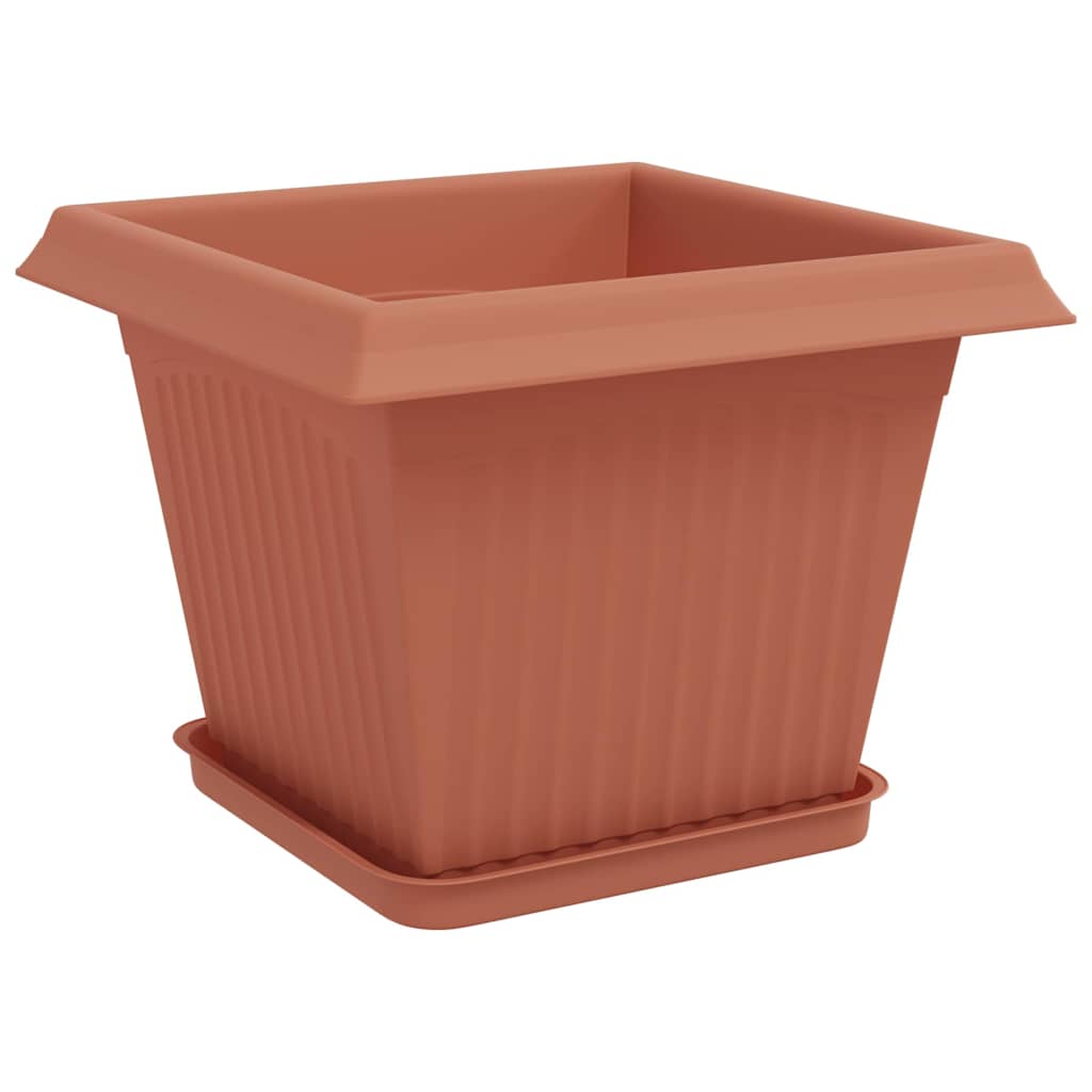 Augalų vazonai 6 pcs Raudona plyta 28,5 x 28,5 x 22 cm