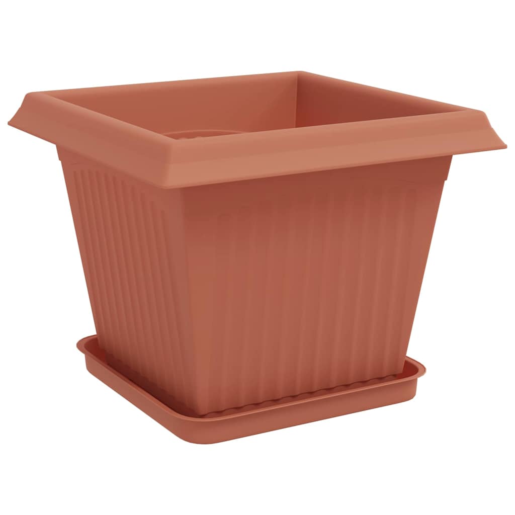 Augalų vazonai 6 pcs Raudona plyta 33 x 33 x 26 cm Plastmasė