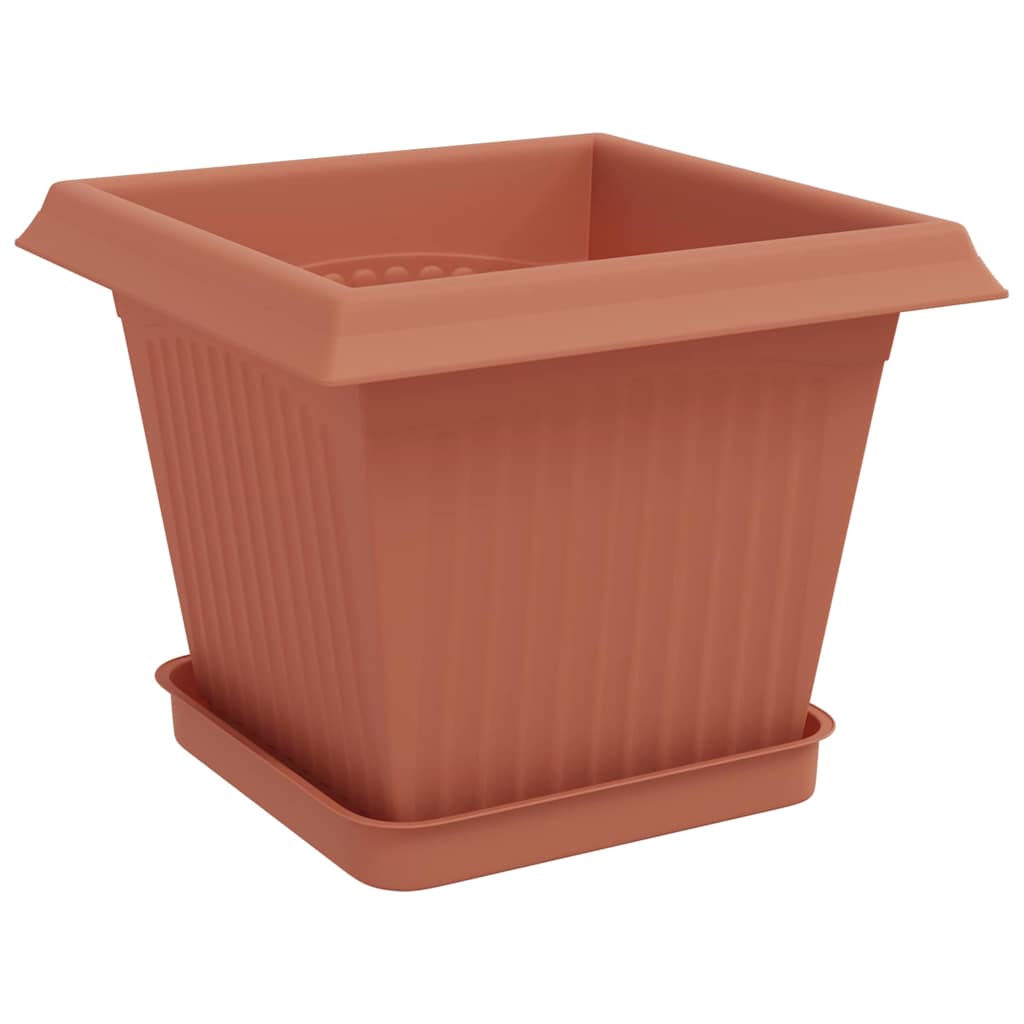 Augalų vazonai 24 pcs Raudona plyta 20 x 20 x 16 cm Plastmasė