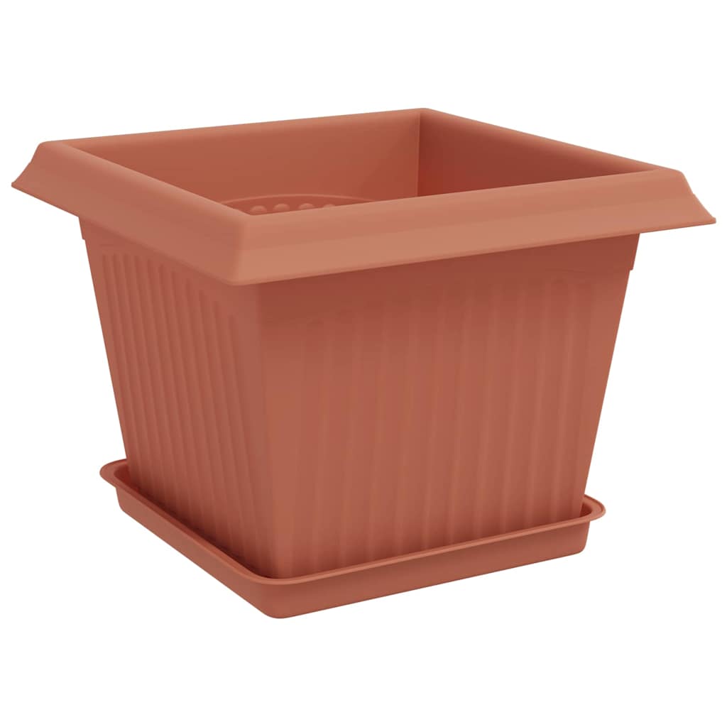 Augalų vazonai 24 pcs Raudona plyta 23 x 23 x 17,5 cm Plastmasė
