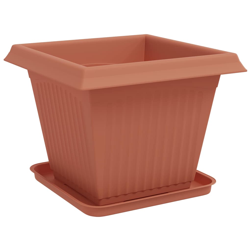 Augalų vazonai 24 pcs Raudona plyta 38 x 38 x 30 cm Plastmasė