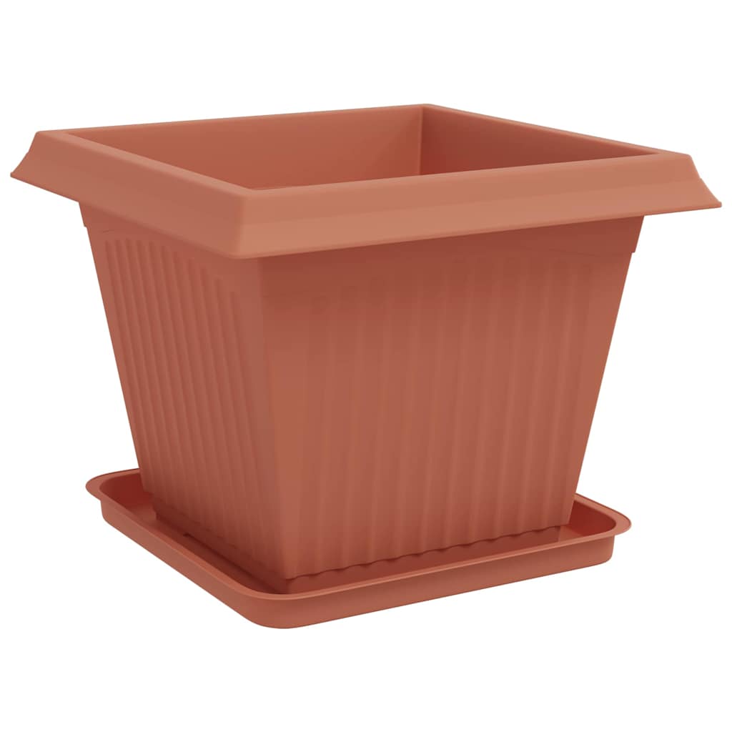 Augalų vazonai 24 pcs Raudona plyta 43 x 43 x 33,5 cm Plastmasė
