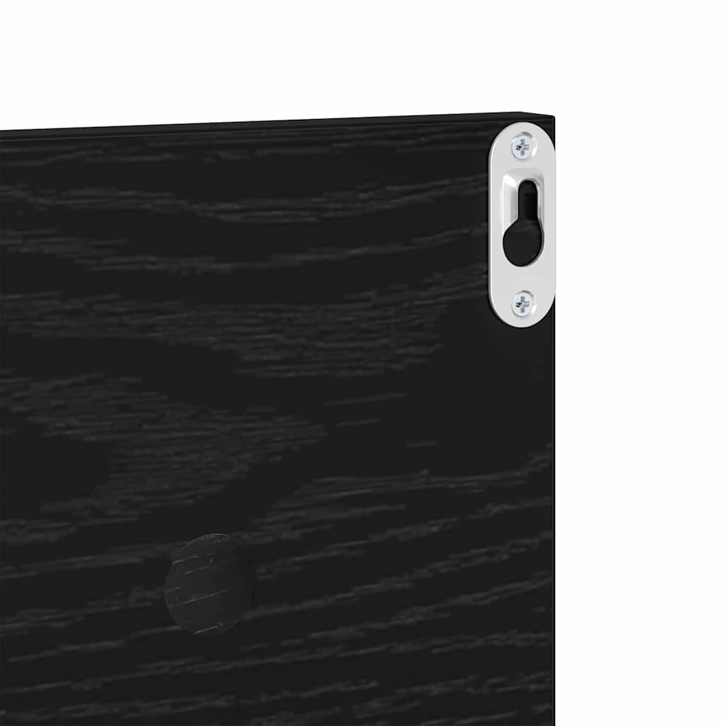 Sieninės lentynos 4 pcs Juodas ąžuolas 80 x 11,5 x 18 cm