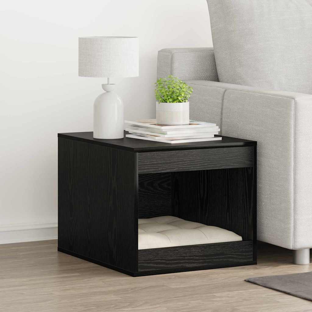 Katės kraiko dėžės uždanga Juodas ąžuolas 47 x 59 x 42 cm