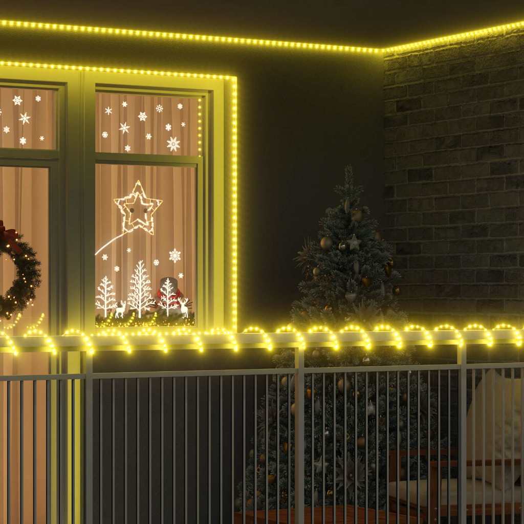 Virvės Šviesa su 2400 LED Šilta balta 100 m PVC