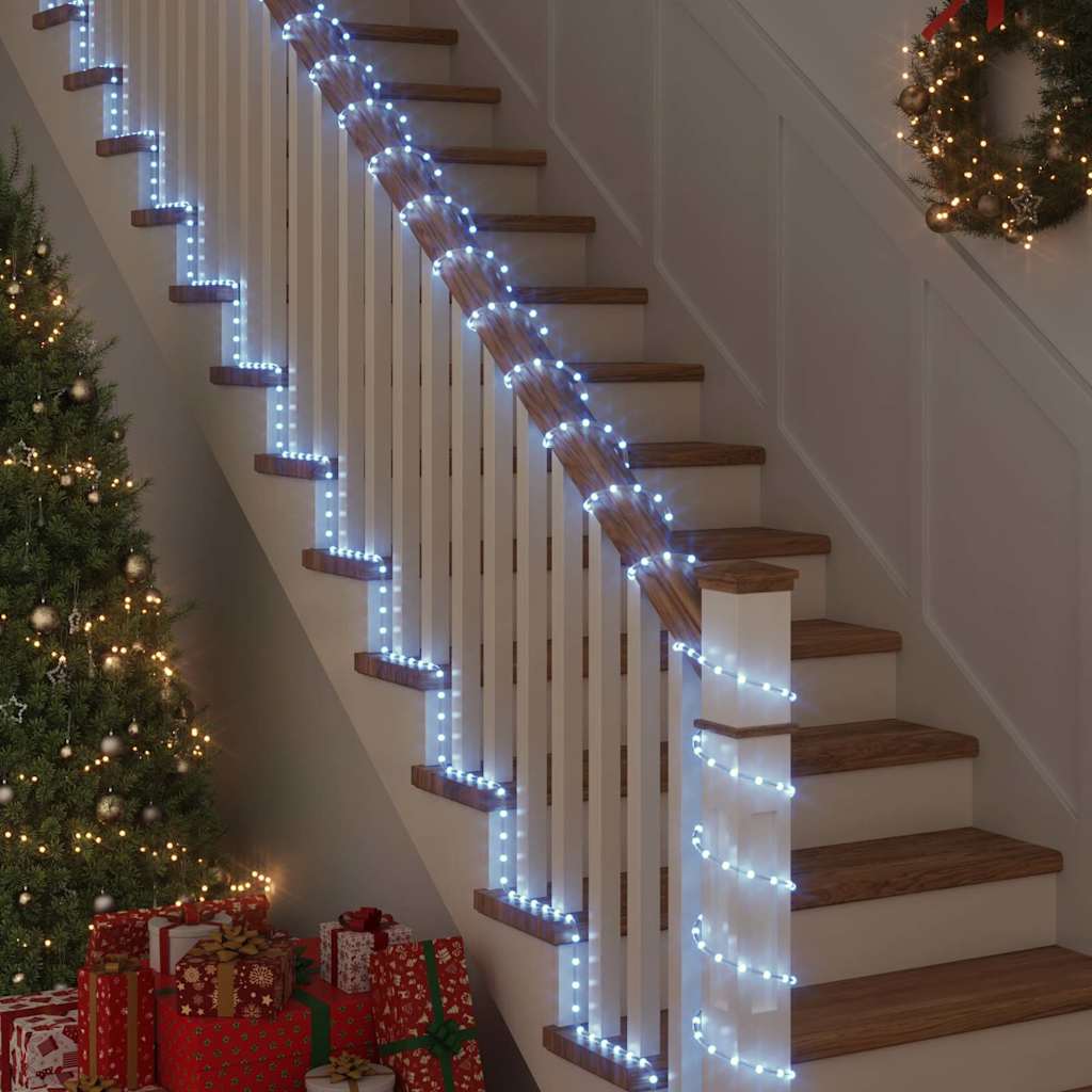 Virvės Šviesa su 2400 LED Šaltas baltas 100 m PVC