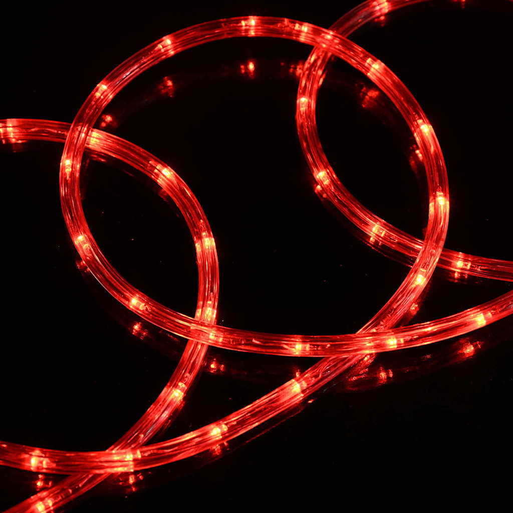 Virvės Šviesa su 2400 LED Raudona 100 m PVC