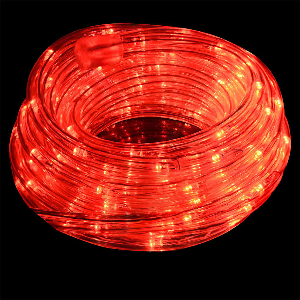 Virvės Šviesa su 2400 LED Raudona 100 m PVC