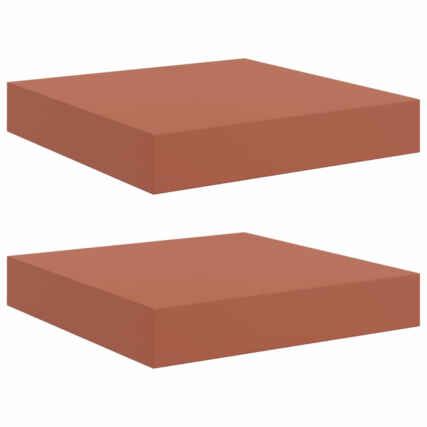 Sieninės lentynos su saugykla 2 pcs Raudona 23 x 23,5 x 4 cm