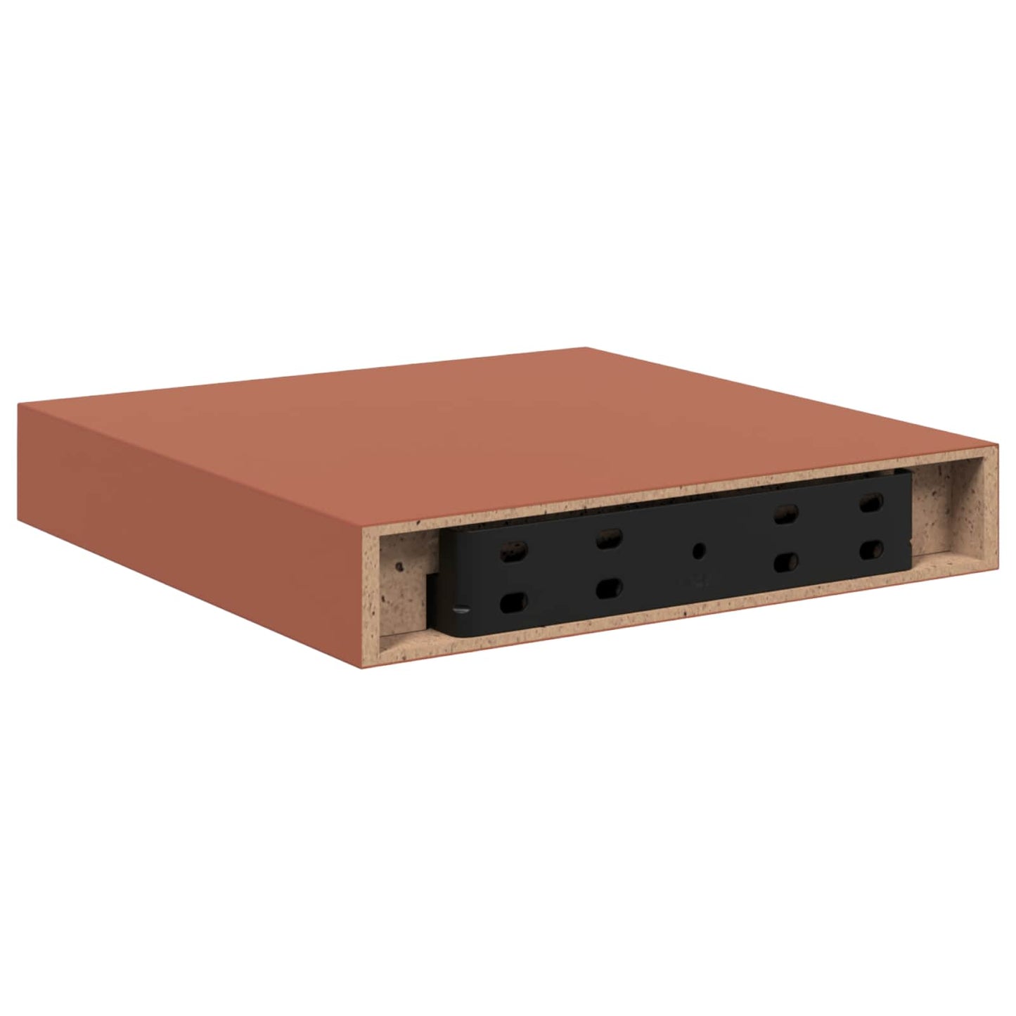 Sieninės lentynos su saugykla 2 pcs Raudona 23 x 23,5 x 4 cm