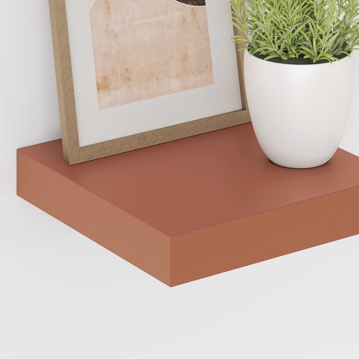 Sieninės lentynos su saugykla 4 pcs Raudona 23 x 23,5 x 4 cm