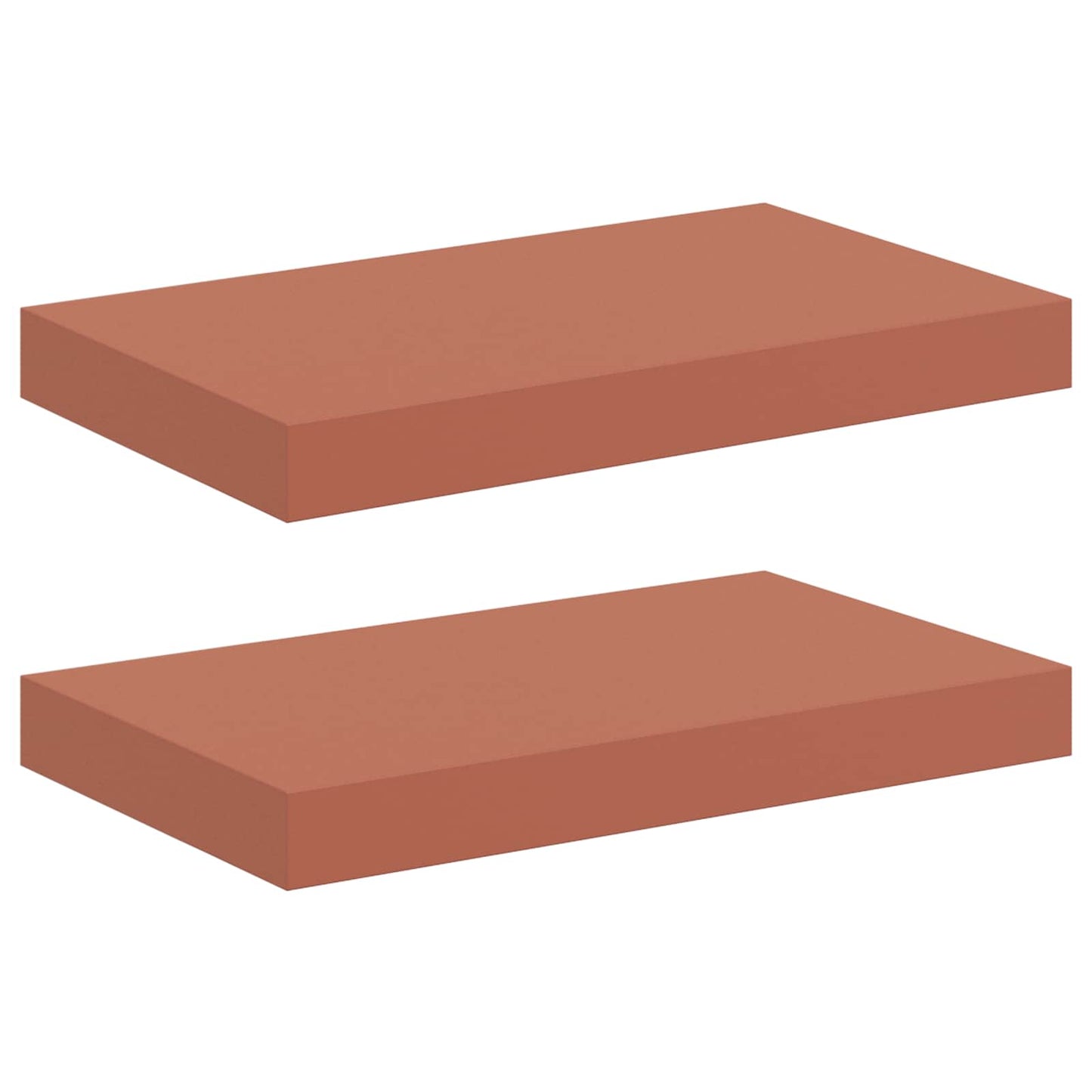 Sieninės lentynos su saugykla 2 pcs Raudona 40 x 23,5 x 4 cm