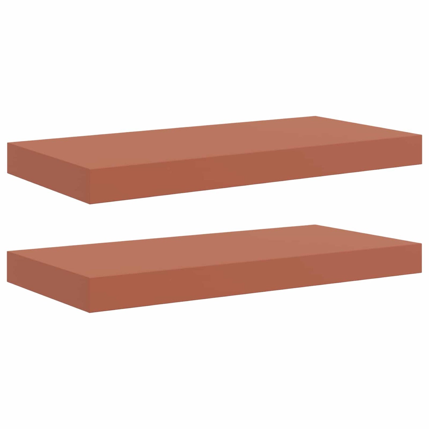 Sieninės lentynos su saugykla 2 pcs Raudona 50 x 23,5 x 4 cm