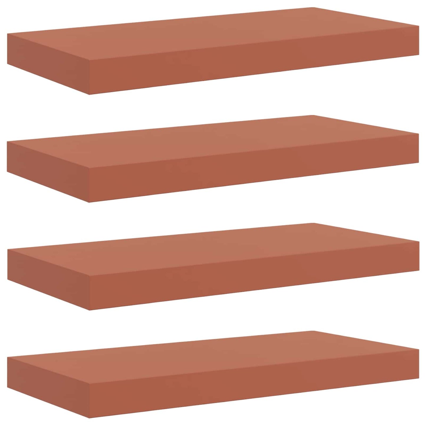 Sieninė lentyna 4 pcs Raudona 50 x 23 x 4 cm Apdirbta mediena
