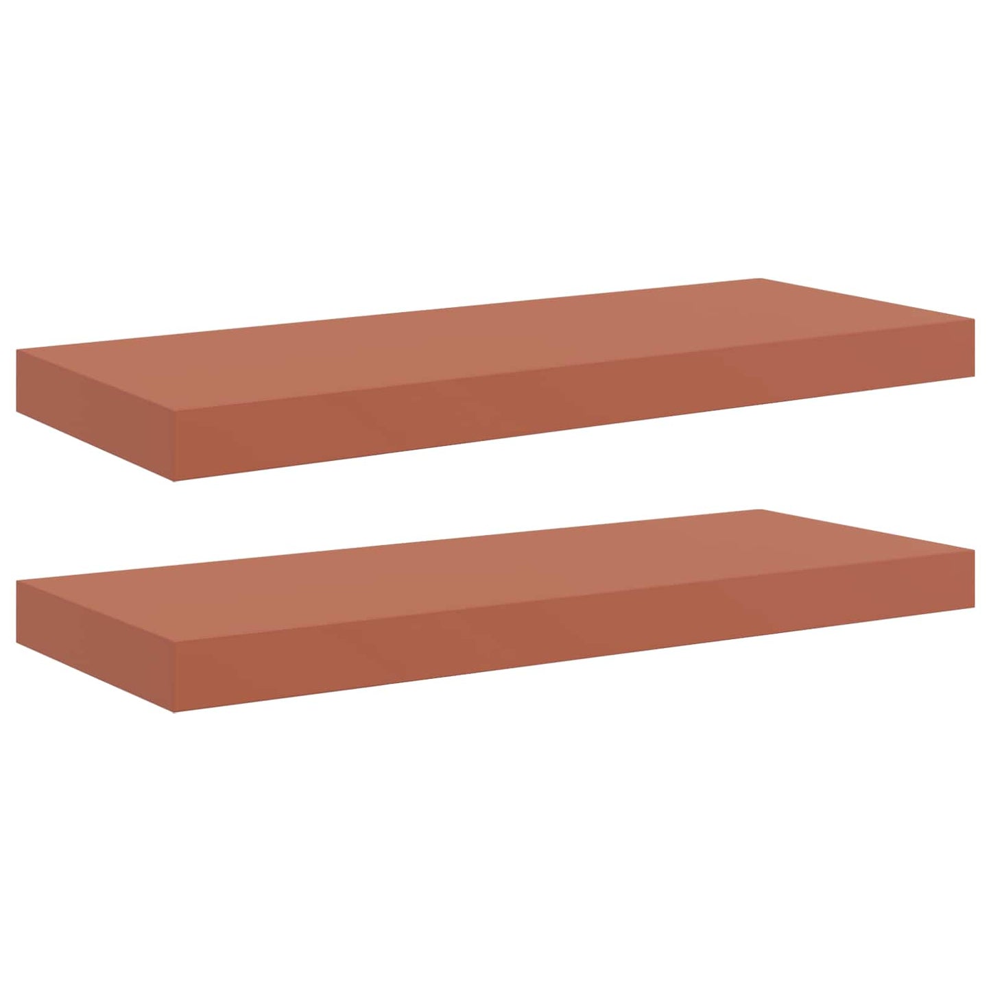 Sieninės lentynos su saugykla 2 pcs Raudona 60 x 23,5 x 4 cm