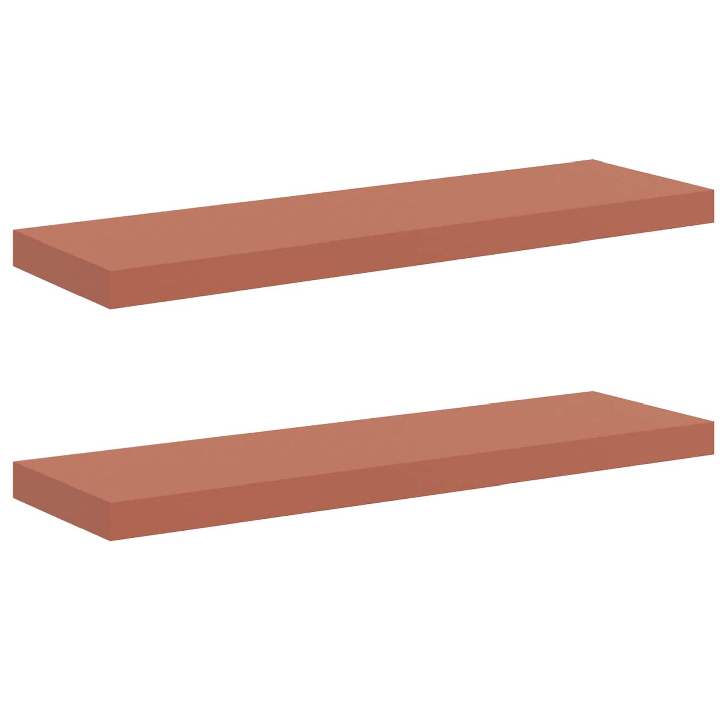 Sieninės lentynos su saugykla 2 pcs Raudona 80 x 23,5 x 4 cm