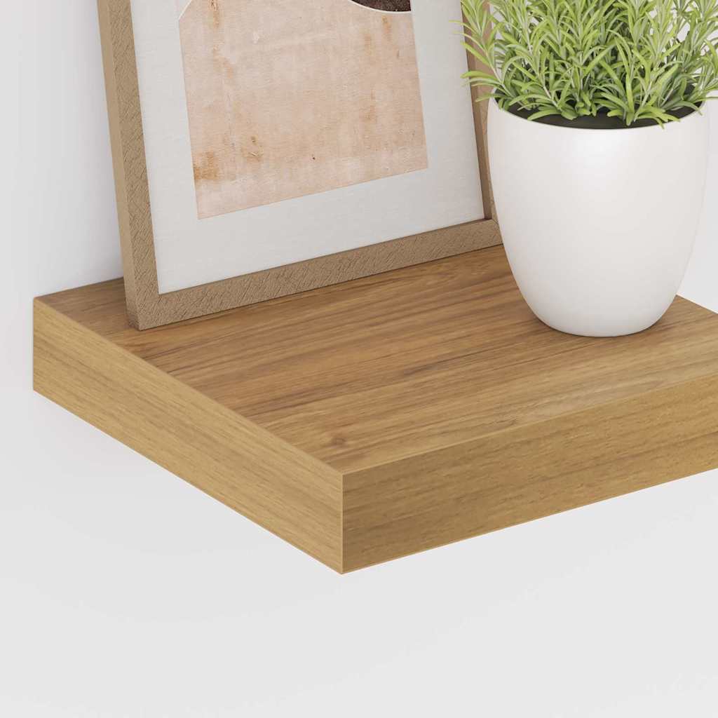Sieninės lentynos 4 pcs Ruda 23 x 23,5 x 4 cm Apdirbta mediena