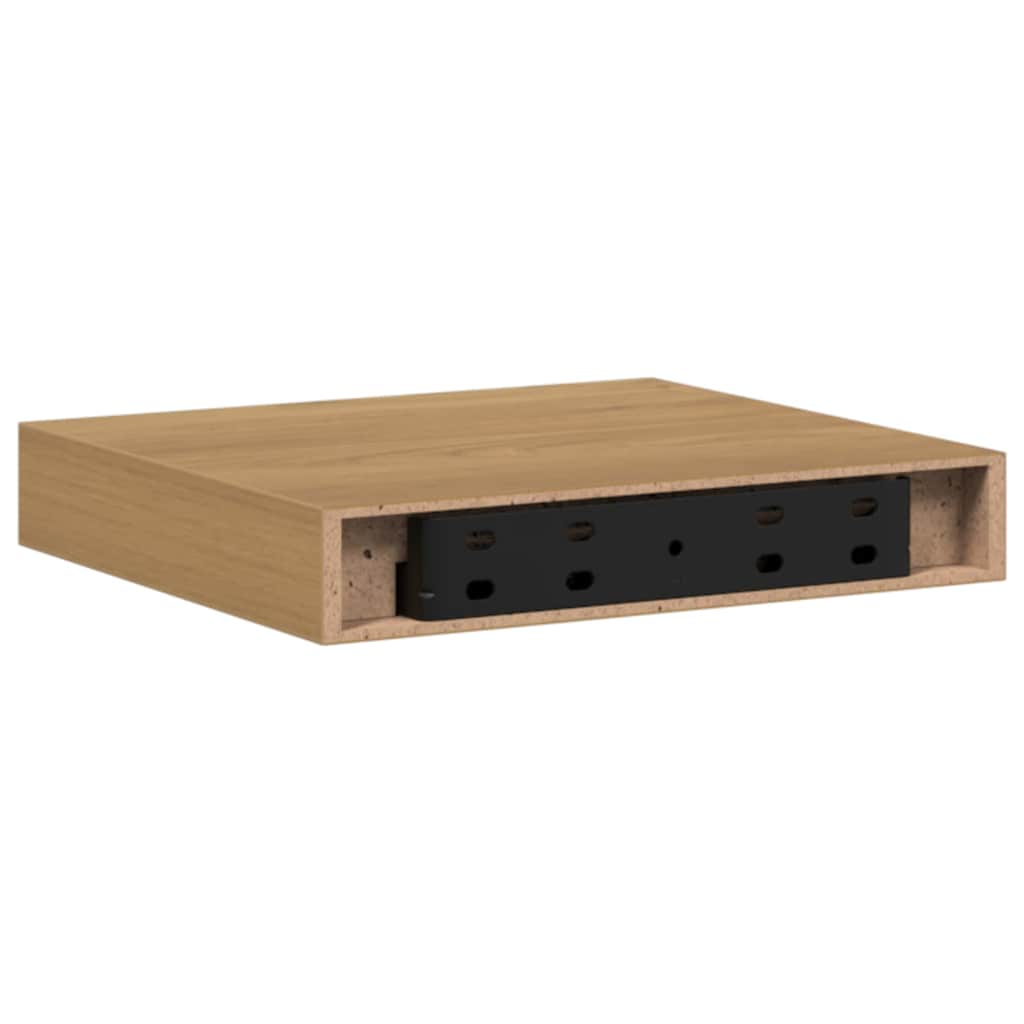 Sieninės lentynos 4 pcs Ruda 23 x 23,5 x 4 cm Apdirbta mediena