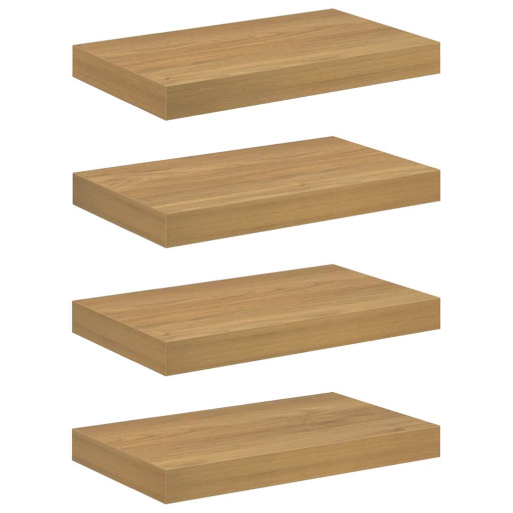Sieninė lentyna Sieninis 4 vnt. Ruda 40 x 23,5 x 3,8 cm