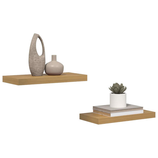 Sieninės lentynos 2 pcs Ruda 50 x 23,5 x 4 cm Apdirbta mediena