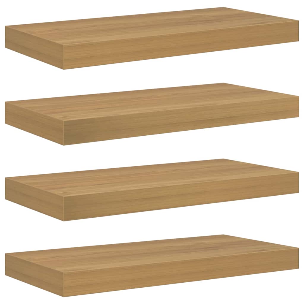 Sieninė lentyna Sieninis 4 vnt. Ruda 50 x 23,5 x 3,8 cm
