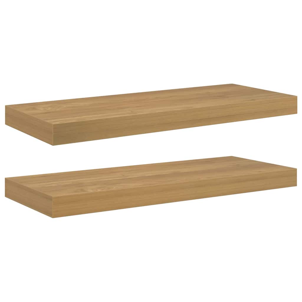 Sieninės lentynos 2 pcs Ruda 60 x 23,5 x 4 cm Apdirbta mediena