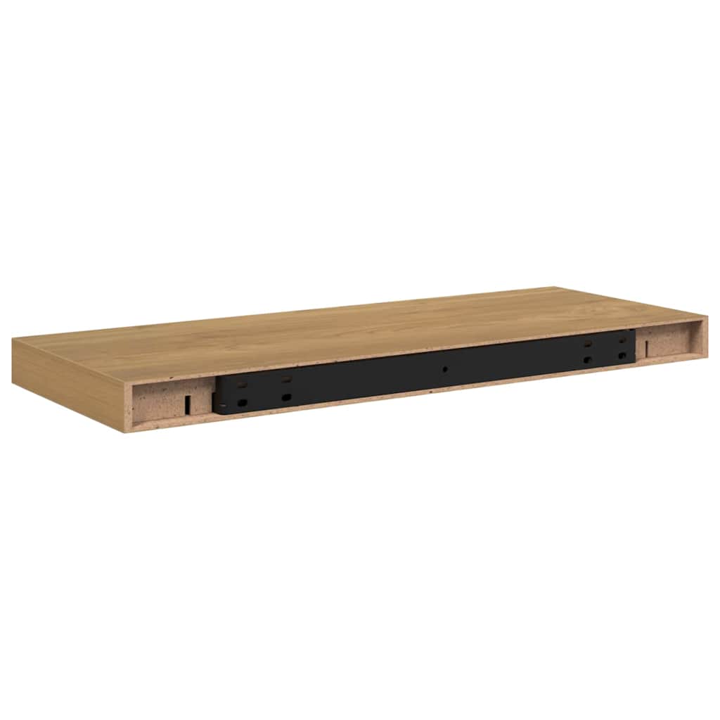 Sieninės lentynos 2 pcs Ruda 60 x 23,5 x 4 cm Apdirbta mediena