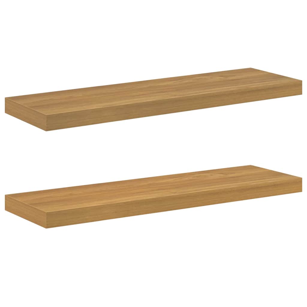 Sieninė lentyna 2 pcs Ruda 90 x 23,5 x 4 cm Apdirbta mediena