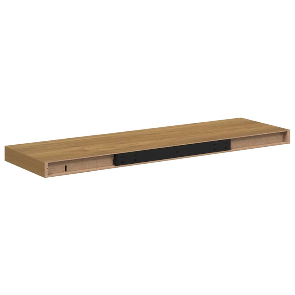 Sieninė lentyna 2 pcs Ruda 90 x 23,5 x 4 cm Apdirbta mediena