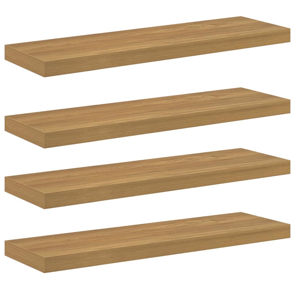 Sieninė lentyna 4 pcs Ruda 90 x 23,5 x 4 cm Apdirbta mediena