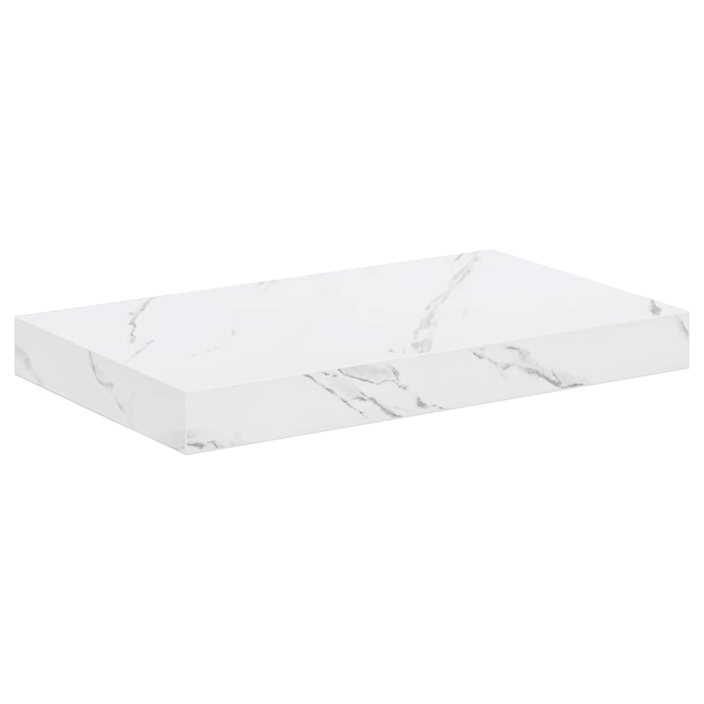 Sieninė lentyna 4 pcs Balti marmuro 40 x 23,5 x 4 cm